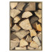 Poster Beauty of Wood - arranged composition of chopped wood into various shapes 131836 additionalThumb 17