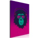 Canvas Monkey with glasses and headphones - a funny abstraction in pink tones 132236 additionalThumb 2