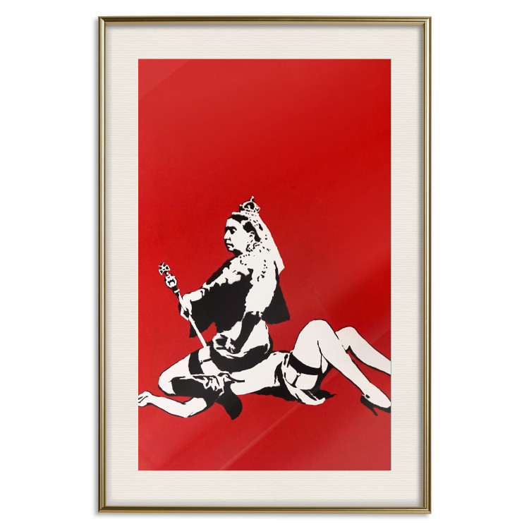 Wall Poster Queen - composition of a woman sitting on a girl in Banksy style 132436 additionalImage 19