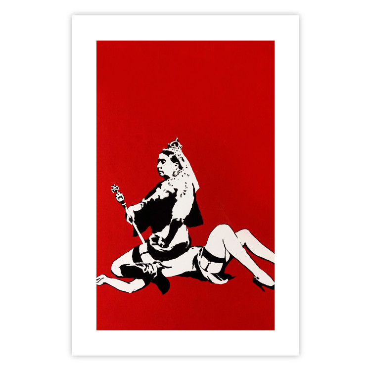 Wall Poster Queen - composition of a woman sitting on a girl in Banksy style 132436 additionalImage 25