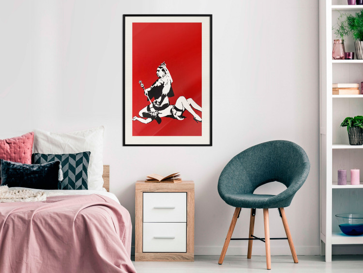 Wall Poster Queen - composition of a woman sitting on a girl in Banksy style 132436 additionalImage 22