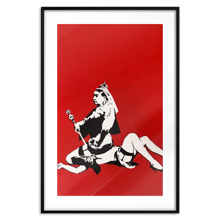 Wall Poster Queen - composition of a woman sitting on a girl in Banksy style 132436 additionalImage 17