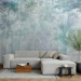 Wall Mural Forest misty landscape - landscape of trees in a forest on concrete texture 135436