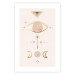 Poster Magical Evening - golden abstraction with moons and an eye on a light background 136536 additionalThumb 14
