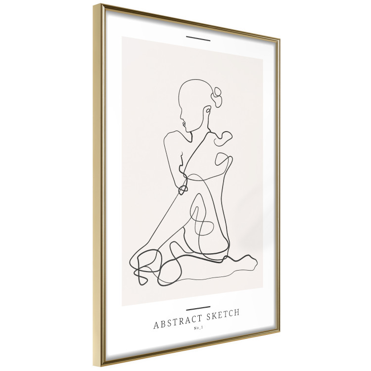 Poster Abstract Sketch - simple lineart with a woman figure and text 137236 additionalImage 4