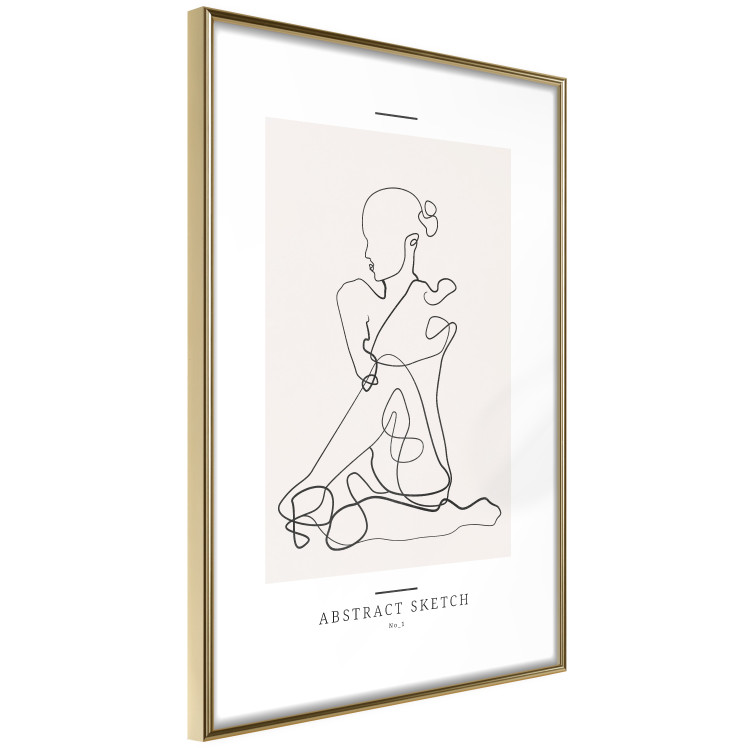 Poster Abstract Sketch - simple lineart with a woman figure and text 137236 additionalImage 3