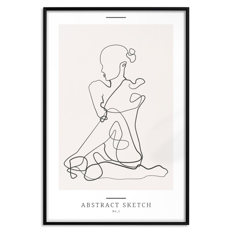 Poster Abstract Sketch - simple lineart with a woman figure and text 137236 additionalImage 10