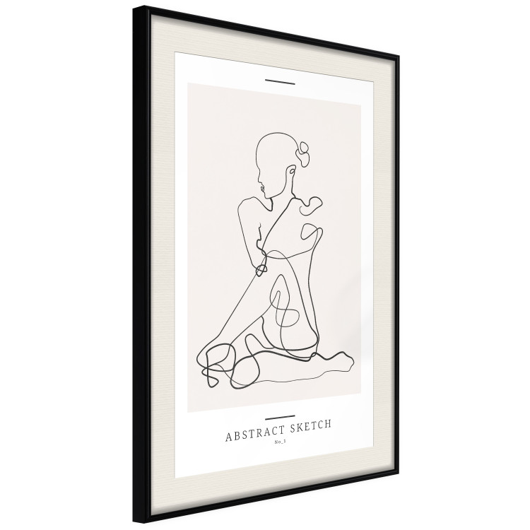 Poster Abstract Sketch - simple lineart with a woman figure and text 137236 additionalImage 9