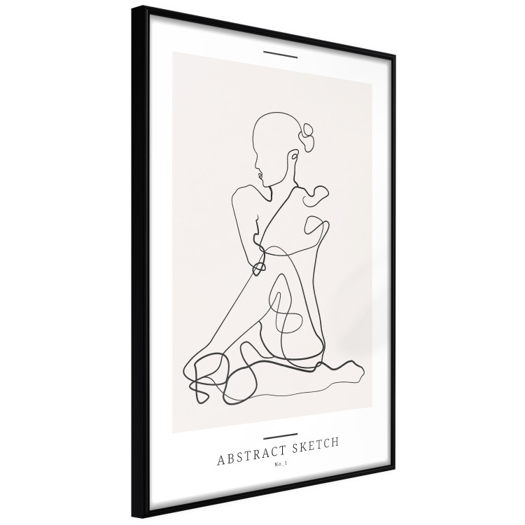 Poster Abstract Sketch - simple lineart with a woman figure and text 137236 additionalImage 2