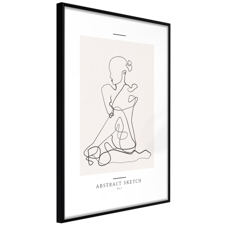 Poster Abstract Sketch - simple lineart with a woman figure and text 137236 additionalImage 5