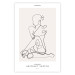Poster Abstract Sketch - simple lineart with a woman figure and text 137236