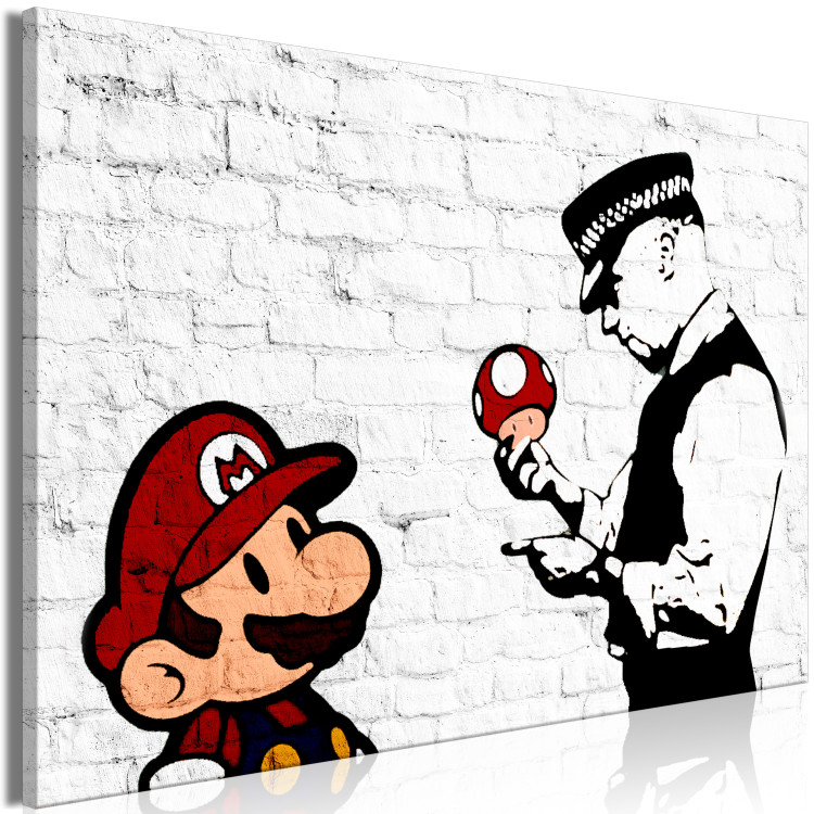 Large canvas print Mario Bros (Banksy) [Large Format] 137536 additionalImage 3