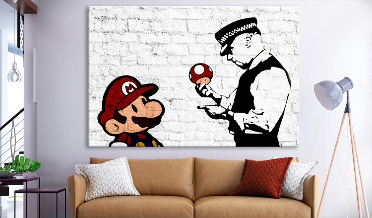 Large canvas print Mario Bros (Banksy) [Large Format] 137536 additionalImage 5