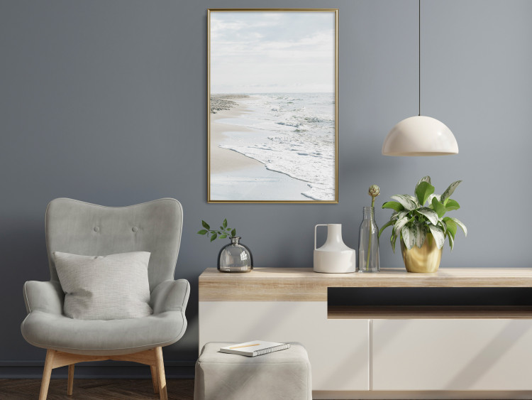 Wall Poster Peaceful Shore - romantic landscape of a tranquil beach and sea waves 137836 additionalImage 17