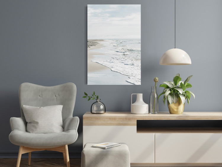 Wall Poster Peaceful Shore - romantic landscape of a tranquil beach and sea waves 137836 additionalImage 16