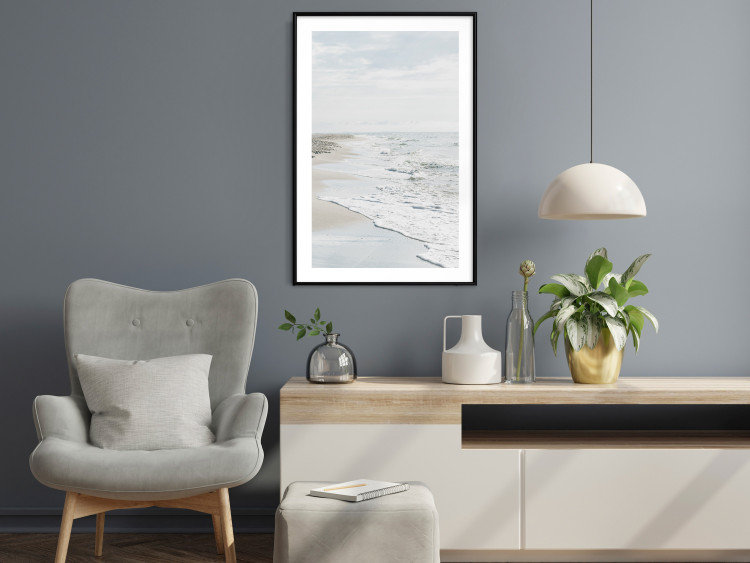 Wall Poster Peaceful Shore - romantic landscape of a tranquil beach and sea waves 137836 additionalImage 18