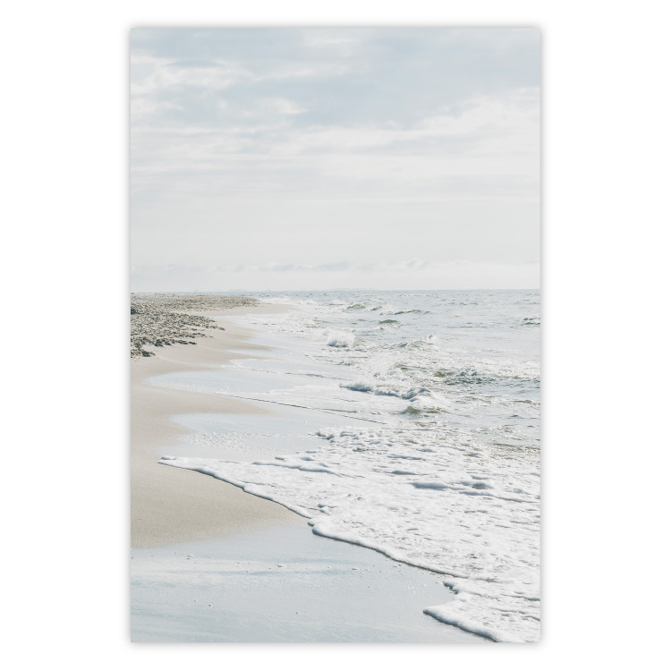 Wall Poster Peaceful Shore - romantic landscape of a tranquil beach and sea waves 137836