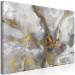 Canvas Marble Structure (1-piece) Wide - abstraction in golden spots 138136 additionalThumb 2