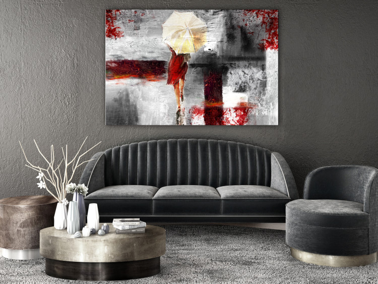 Canvas Art Print Red Impression (1 Part) Wide 138336 additionalImage 3