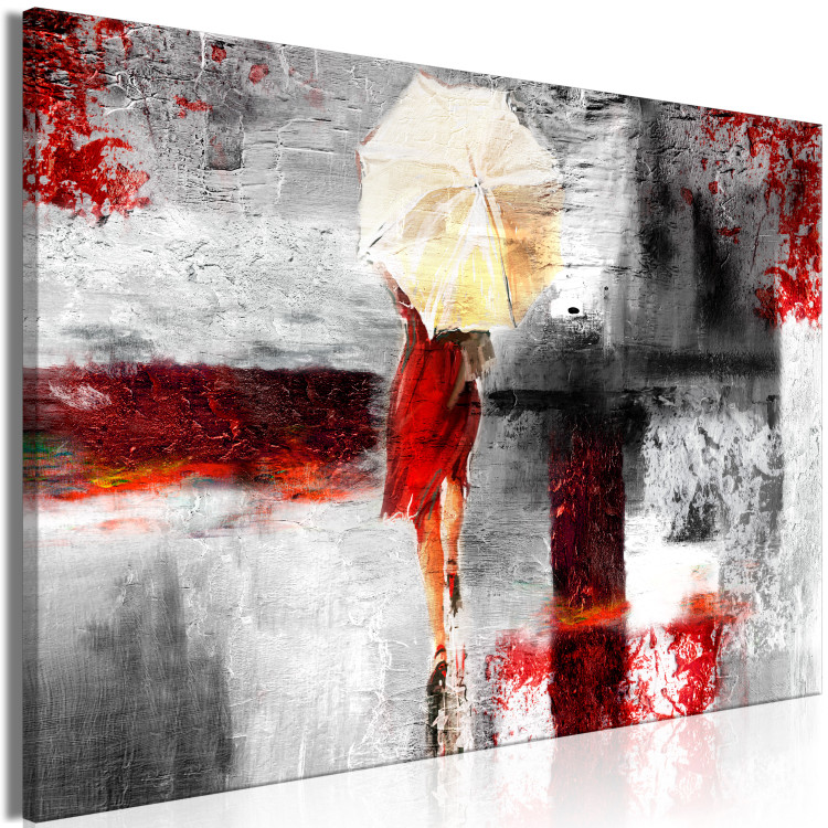 Canvas Art Print Red Impression (1 Part) Wide 138336 additionalImage 2