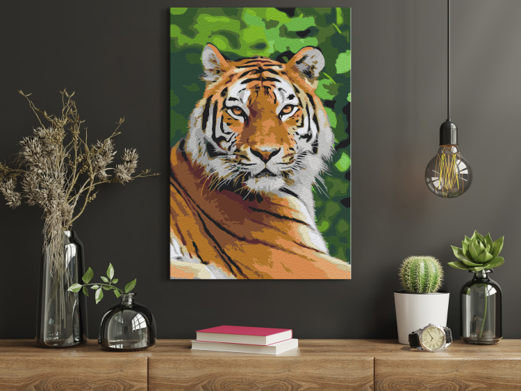 Paint by number Tiger in Green 138436 additionalImage 2