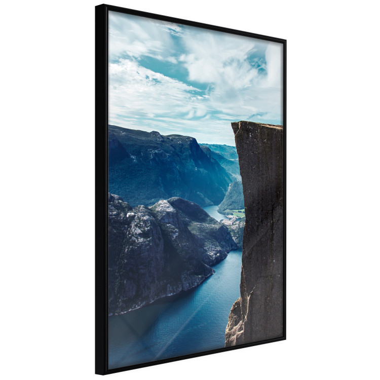 Wall Poster Preikestolen - picturesque landscape of rocky mountains and a large lake 138736 additionalImage 4