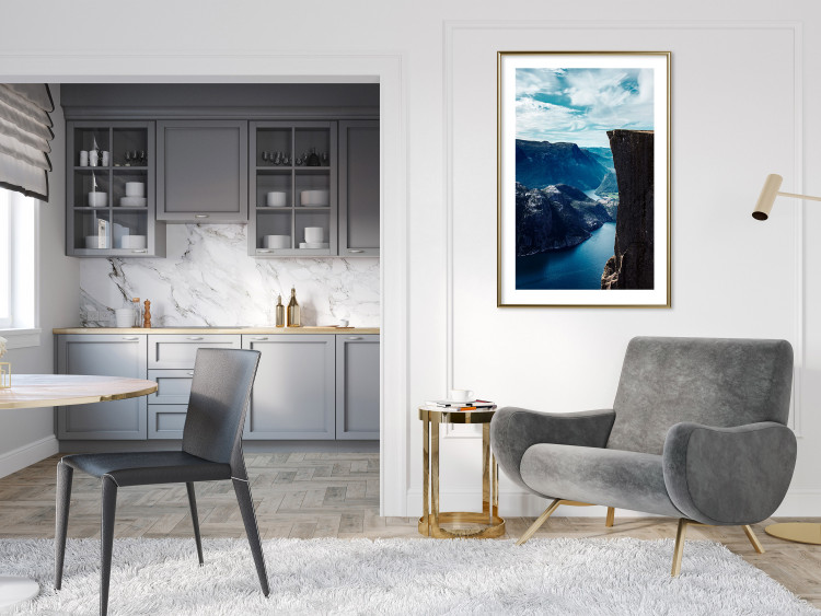 Wall Poster Preikestolen - picturesque landscape of rocky mountains and a large lake 138736 additionalImage 13