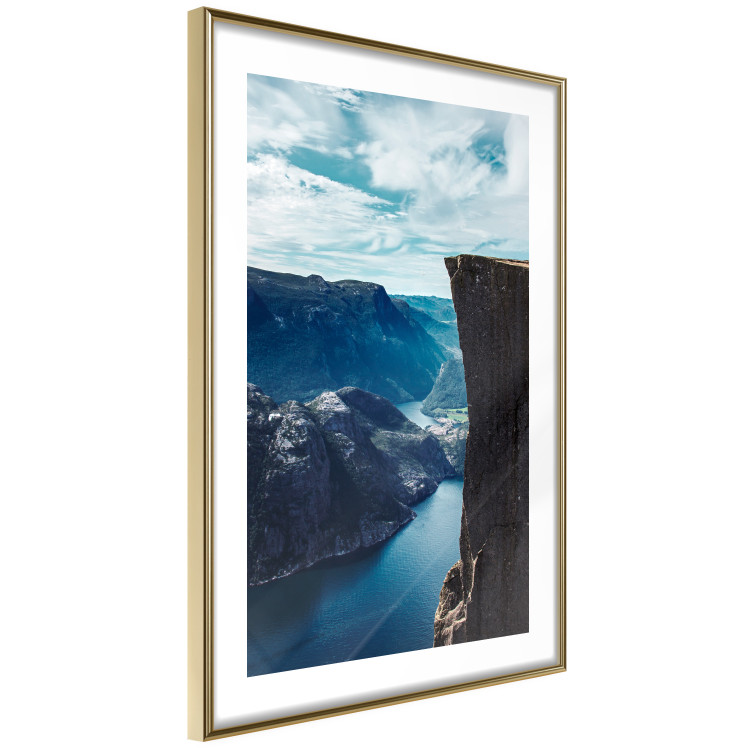 Wall Poster Preikestolen - picturesque landscape of rocky mountains and a large lake 138736 additionalImage 10