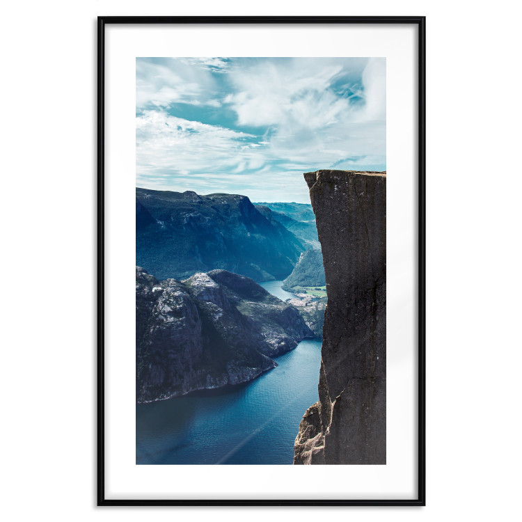 Wall Poster Preikestolen - picturesque landscape of rocky mountains and a large lake 138736 additionalImage 19