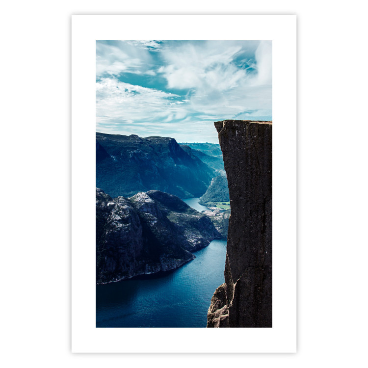 Wall Poster Preikestolen - picturesque landscape of rocky mountains and a large lake 138736 additionalImage 18