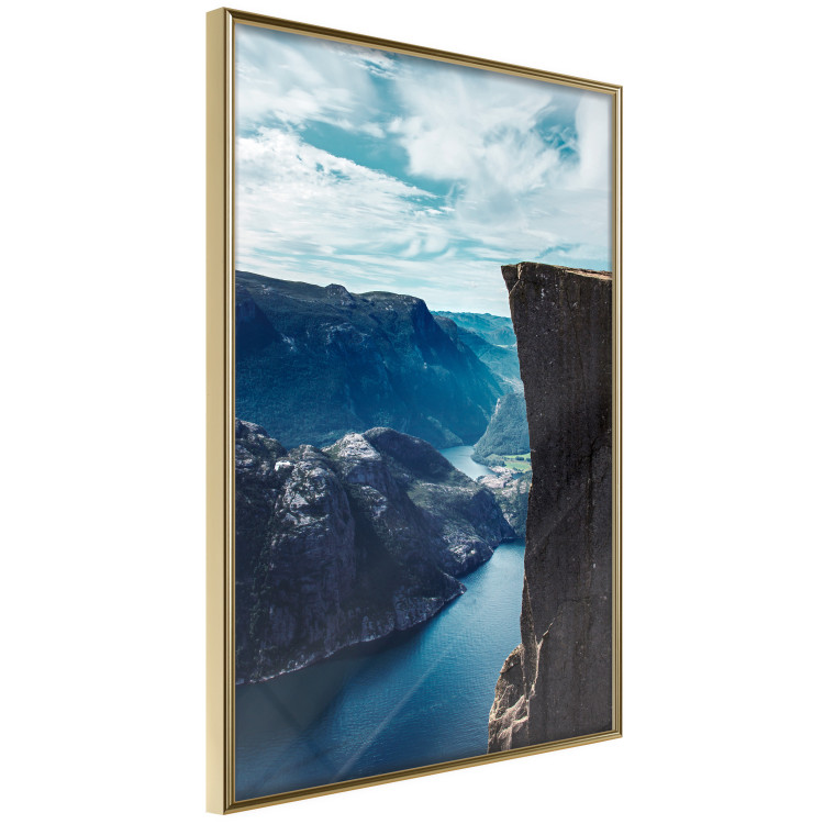 Wall Poster Preikestolen - picturesque landscape of rocky mountains and a large lake 138736 additionalImage 14