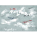 Wall Mural Dream of a little pilot - planes in the sky with clouds and birds for children 143036 additionalThumb 3