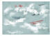 Wall Mural Dream of a little pilot - planes in the sky with clouds and birds for children 143036 additionalThumb 1