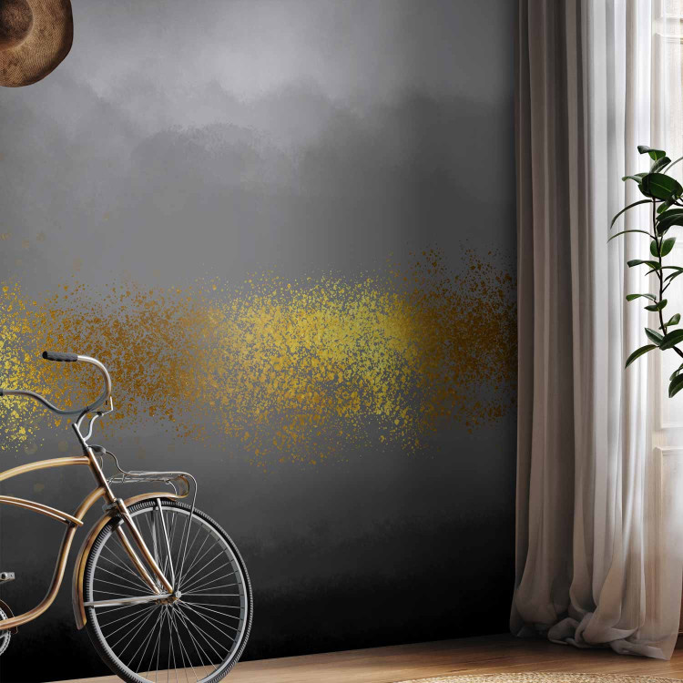 Photo Wallpaper Shades of grey - abstract with grey gradient and gold pattern 144636 additionalImage 7