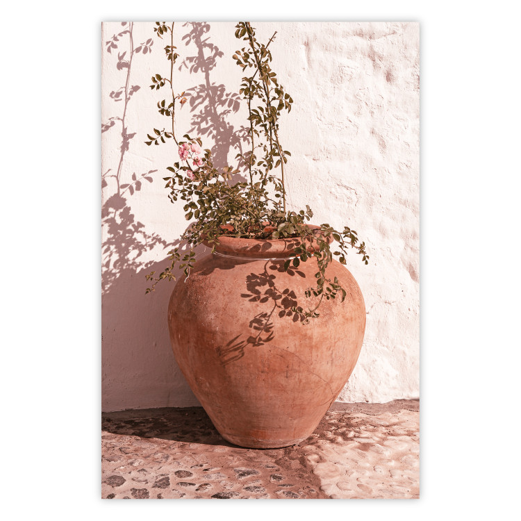 Wall Poster Flowers in a Pot - Plant Growing Out of an Earthen Vessel 145236