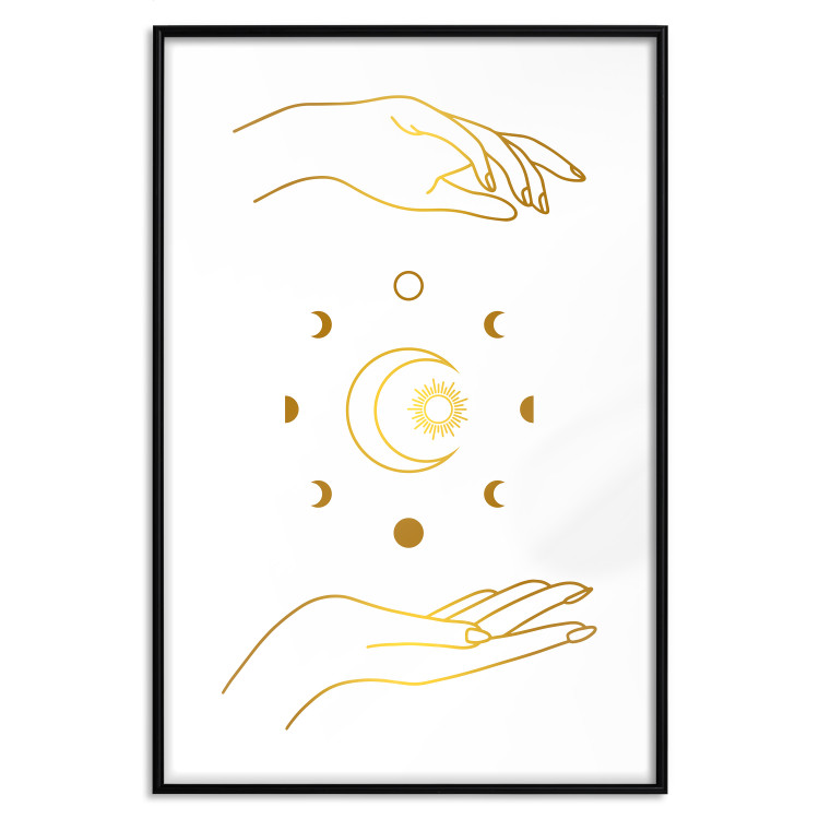 Wall Poster Magic Symbols - All Phases of the Moon and Golden Hands 146136 additionalImage 17
