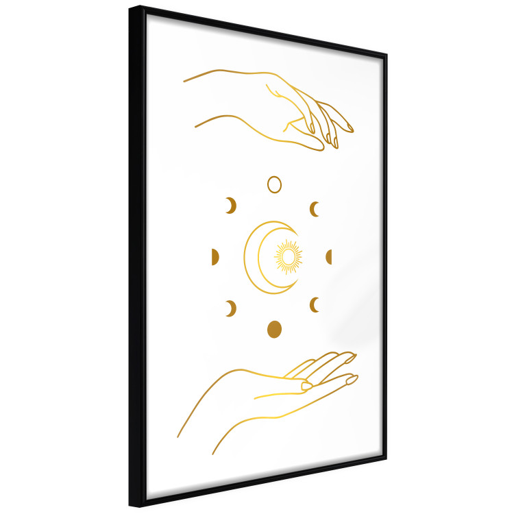 Wall Poster Magic Symbols - All Phases of the Moon and Golden Hands 146136 additionalImage 2