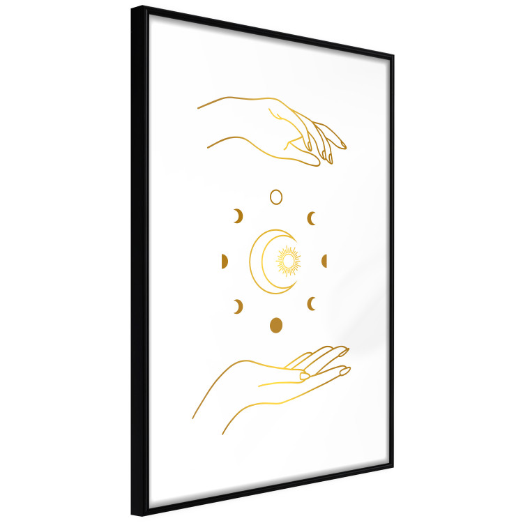 Wall Poster Magic Symbols - All Phases of the Moon and Golden Hands 146136 additionalImage 3