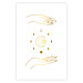 Wall Poster Magic Symbols - All Phases of the Moon and Golden Hands 146136 additionalThumb 20