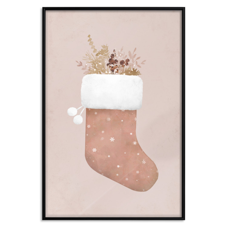 Poster Christmas in Pastels - Holiday Stocking With Plant Twigs 148036 additionalImage 20