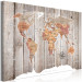Large canvas print World Map: Wooden Stories [Large Format] 149136 additionalThumb 3