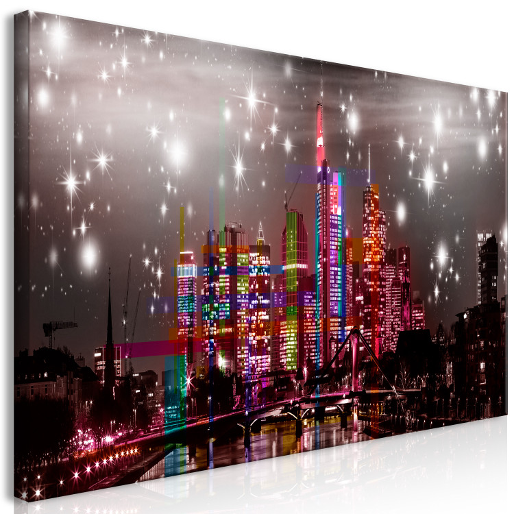Large canvas print Skyscrapers in Fuchsia II [Large Format] 150736 additionalImage 3