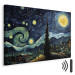 Canvas Starry Night - A Landscape in the Style of Van Gogh With a Smiling Moon 151036 additionalThumb 8