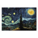 Canvas Starry Night - A Landscape in the Style of Van Gogh With a Smiling Moon 151036 additionalThumb 7
