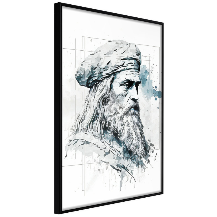 Poster Da Vinci - A Black and White Portrait of the Artist Generated by AI 151136 additionalImage 7