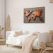 Canvas Copper Map of the World - Orange Outline of Countries on a Gray Background 151236 additionalThumb 10