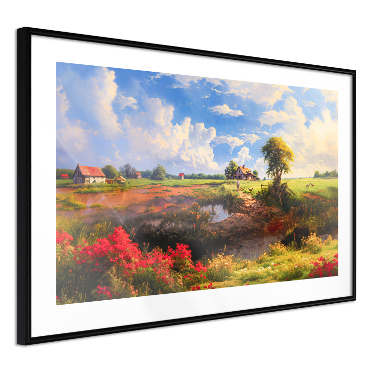 Poster Rural Idyll - Landscape of the Polish Countryside Painted in Warm Colors 151536 additionalImage 4