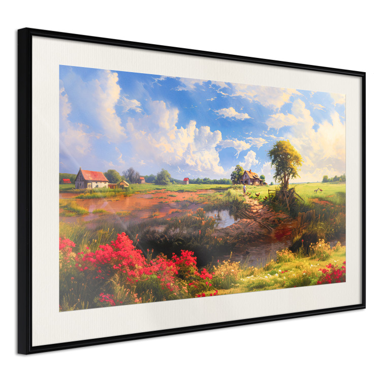 Poster Rural Idyll - Landscape of the Polish Countryside Painted in Warm Colors 151536 additionalImage 9