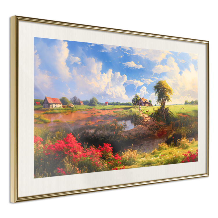 Poster Rural Idyll - Landscape of the Polish Countryside Painted in Warm Colors 151536 additionalImage 10