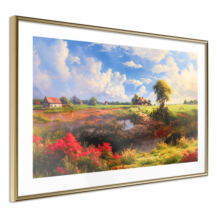Poster Rural Idyll - Landscape of the Polish Countryside Painted in Warm Colors 151536 additionalImage 6